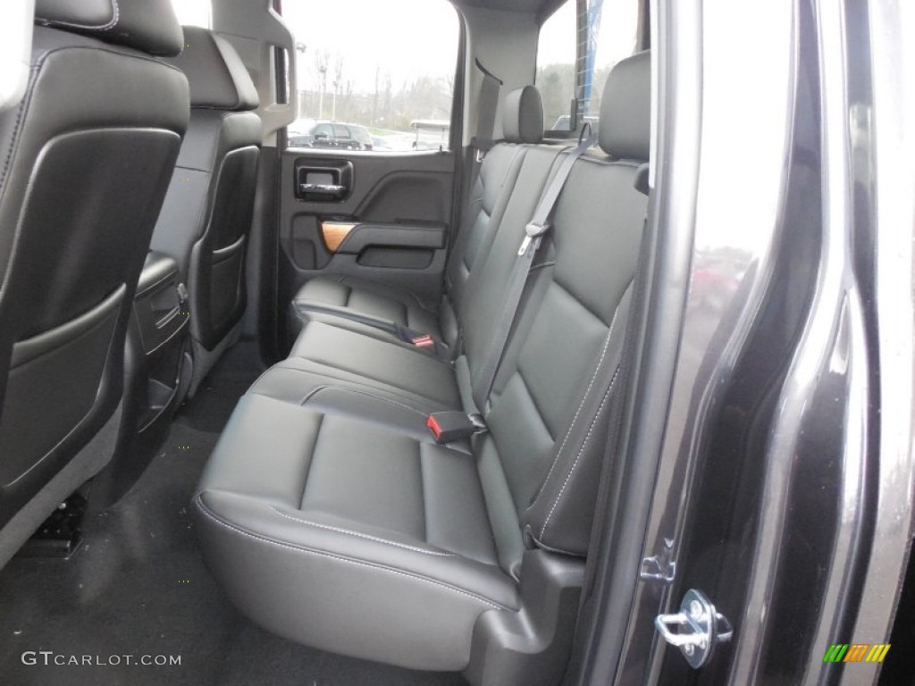 Jet Black Interior 2014 Chevrolet Silverado 1500 LTZ Double Cab 4x4 Photo #92758561