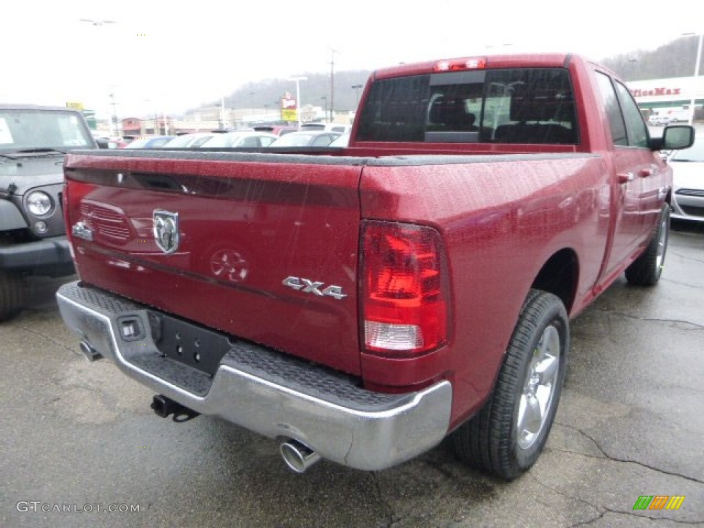 2014 1500 Big Horn Quad Cab 4x4 - Deep Cherry Red Crystal Pearl / Canyon Brown/Light Frost Beige photo #4