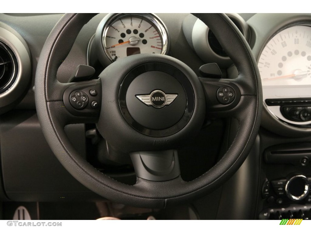 2012 Mini Cooper S Countryman All4 AWD Carbon Black Steering Wheel Photo #92758702