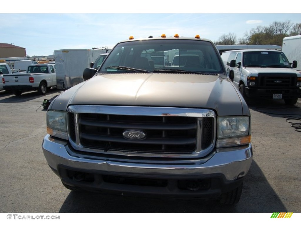 2004 F350 Super Duty Lariat Crew Cab 4x4 Dually - Arizona Beige Metallic / Medium Parchment photo #5