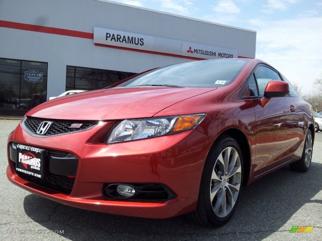2012 Civic Si Coupe - Sunburst Orange Pearl / Black photo #2