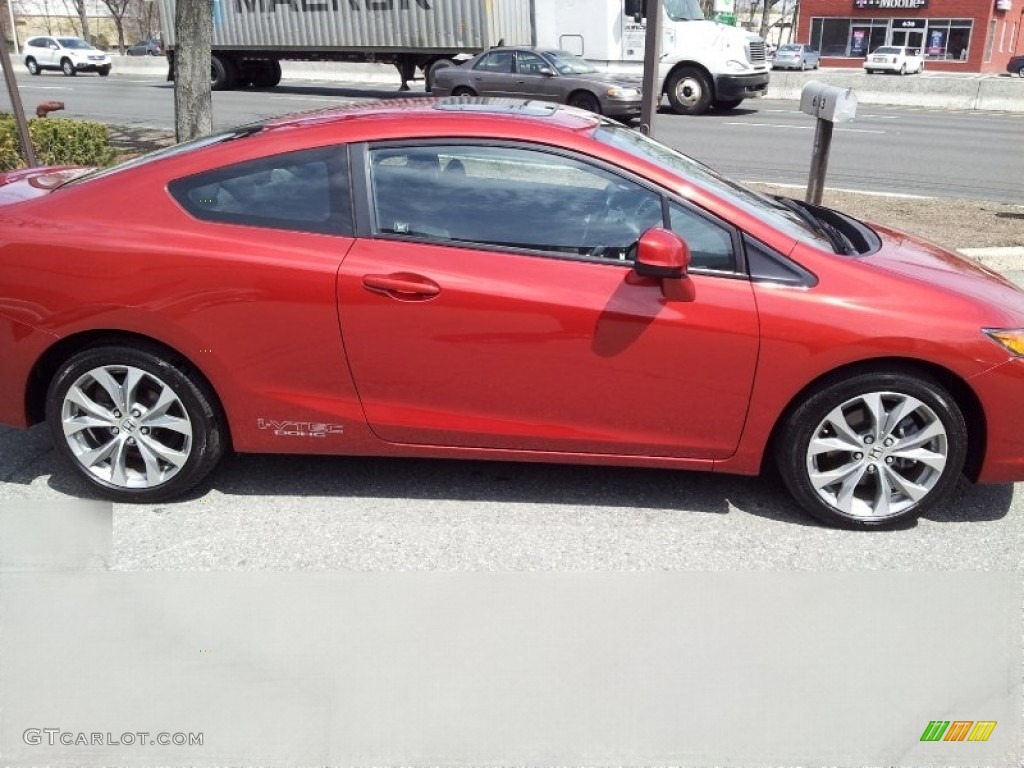 2012 Civic Si Coupe - Sunburst Orange Pearl / Black photo #9