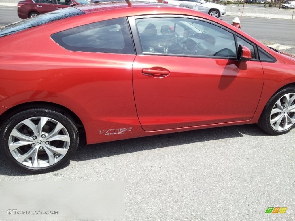 2012 Civic Si Coupe - Sunburst Orange Pearl / Black photo #10