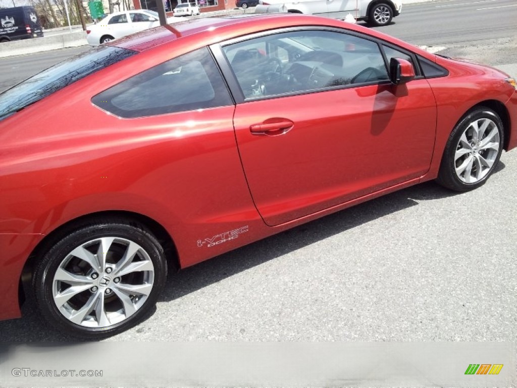 2012 Civic Si Coupe - Sunburst Orange Pearl / Black photo #11