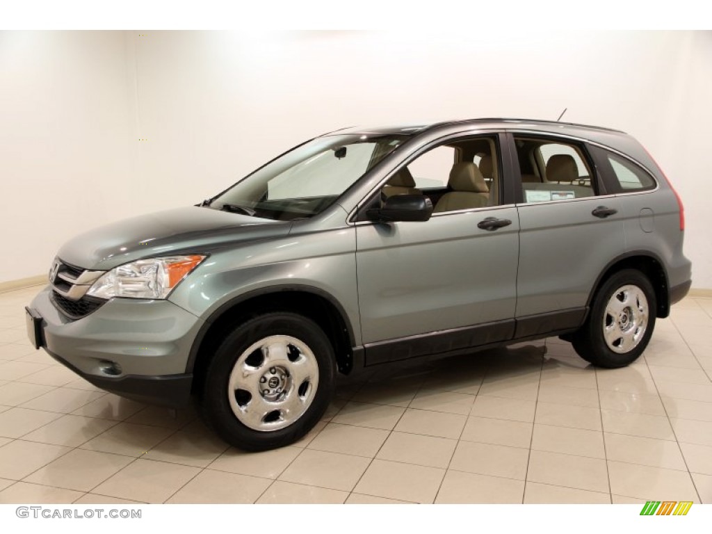 2010 CR-V LX AWD - Opal Sage Metallic / Ivory photo #3