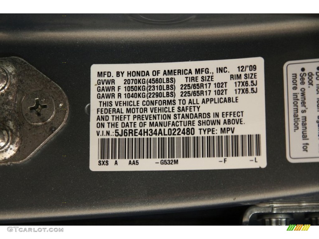 2010 CR-V LX AWD - Opal Sage Metallic / Ivory photo #22