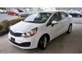 2013 Clear White Kia Rio LX Sedan  photo #1