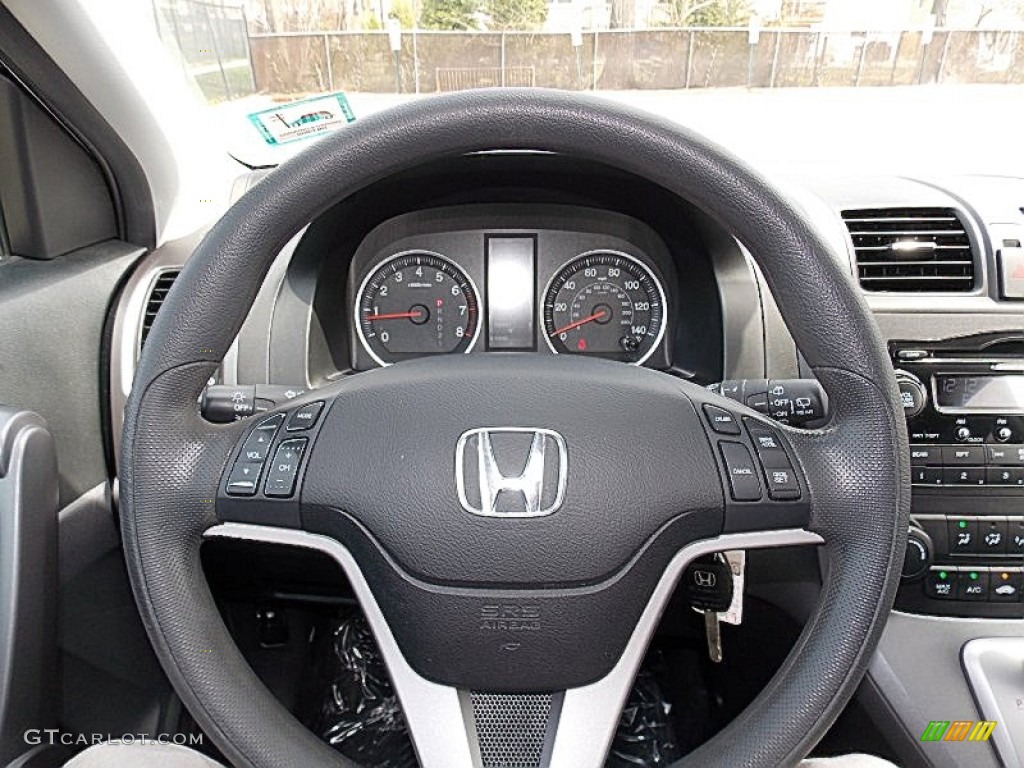 2008 Honda CR-V EX 4WD Black Steering Wheel Photo #92770486