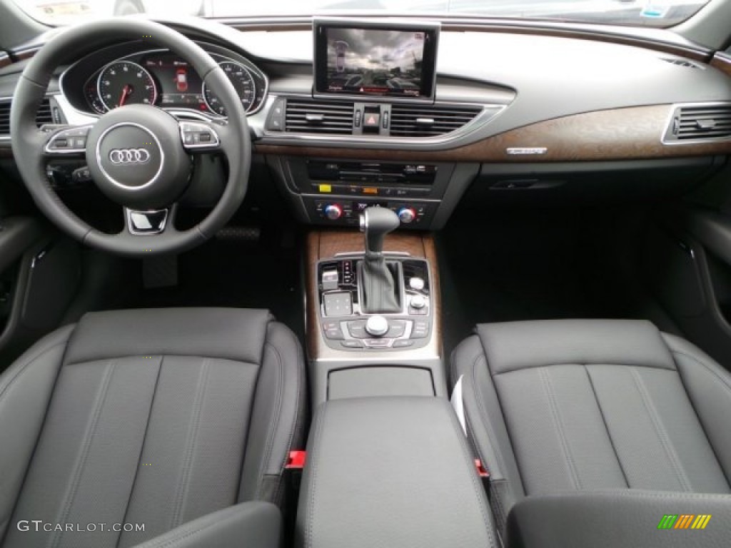 2014 Audi A7 3.0T quattro Prestige Black Dashboard Photo #92771500