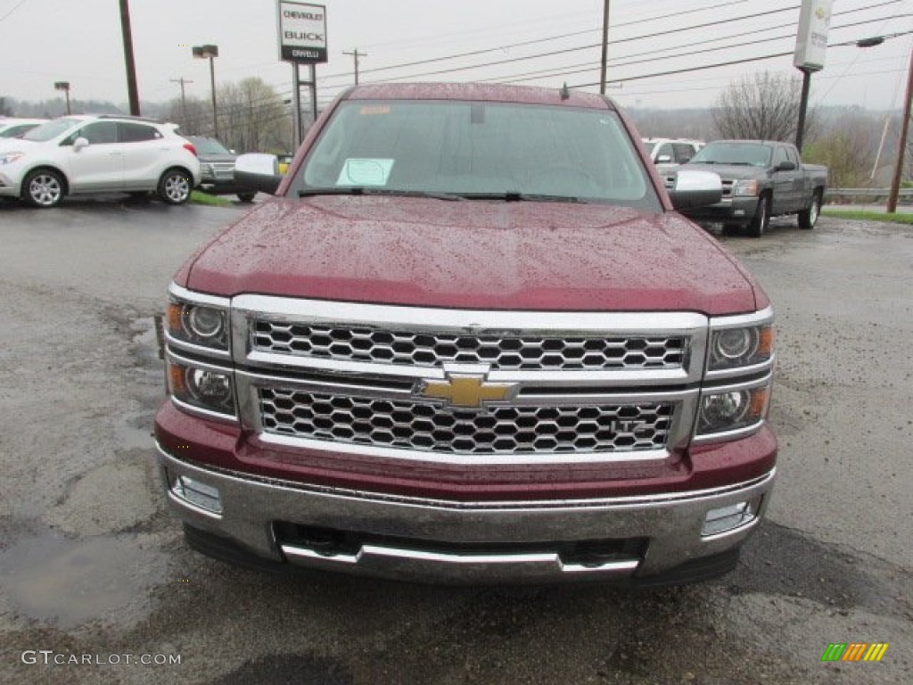 2014 Silverado 1500 LTZ Double Cab 4x4 - Deep Ruby Metallic / Cocoa/Dune photo #4