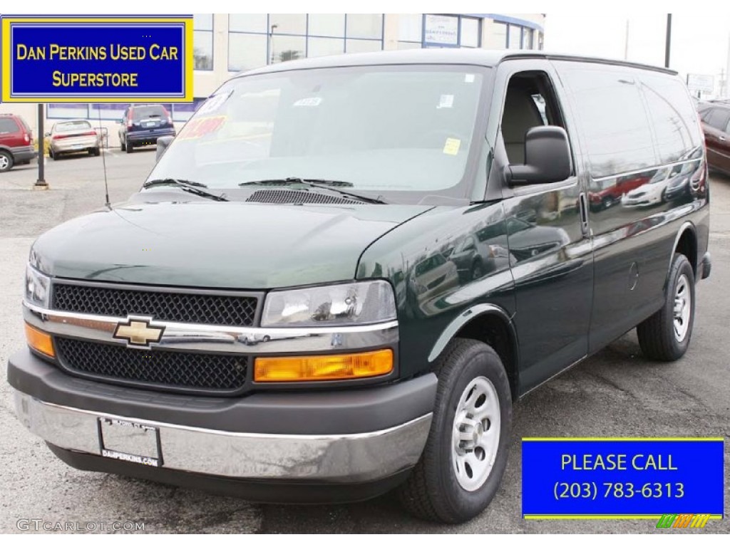 Dark Green Metallic Chevrolet Express