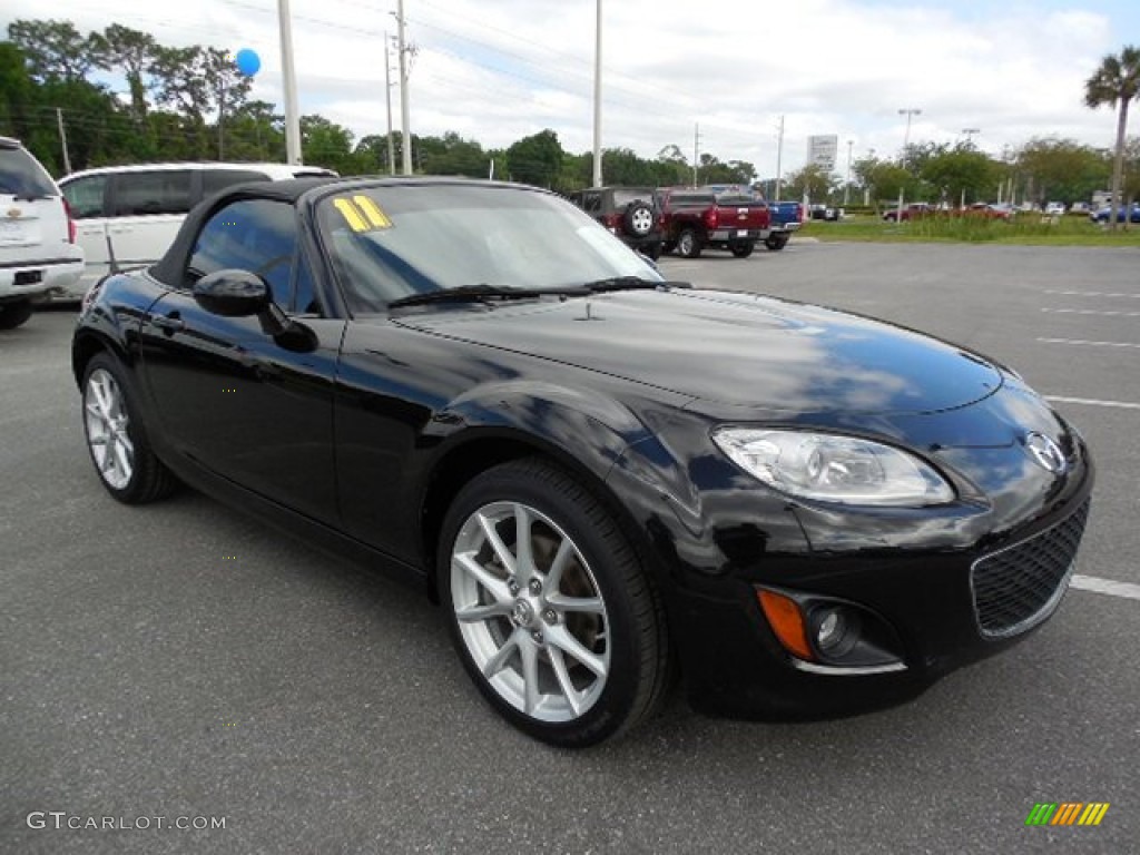 Brilliant Black 2011 Mazda MX-5 Miata Touring Roadster Exterior Photo #92778511