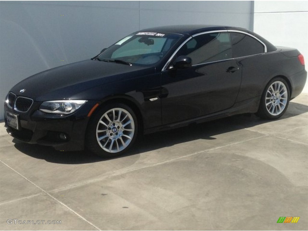 2011 3 Series 328i Convertible - Black Sapphire Metallic / Coral Red/Black Dakota Leather photo #9