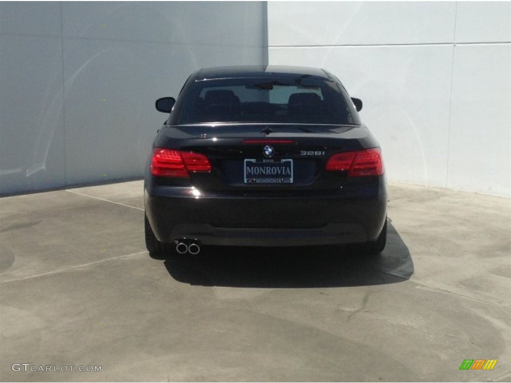 2011 3 Series 328i Convertible - Black Sapphire Metallic / Coral Red/Black Dakota Leather photo #11