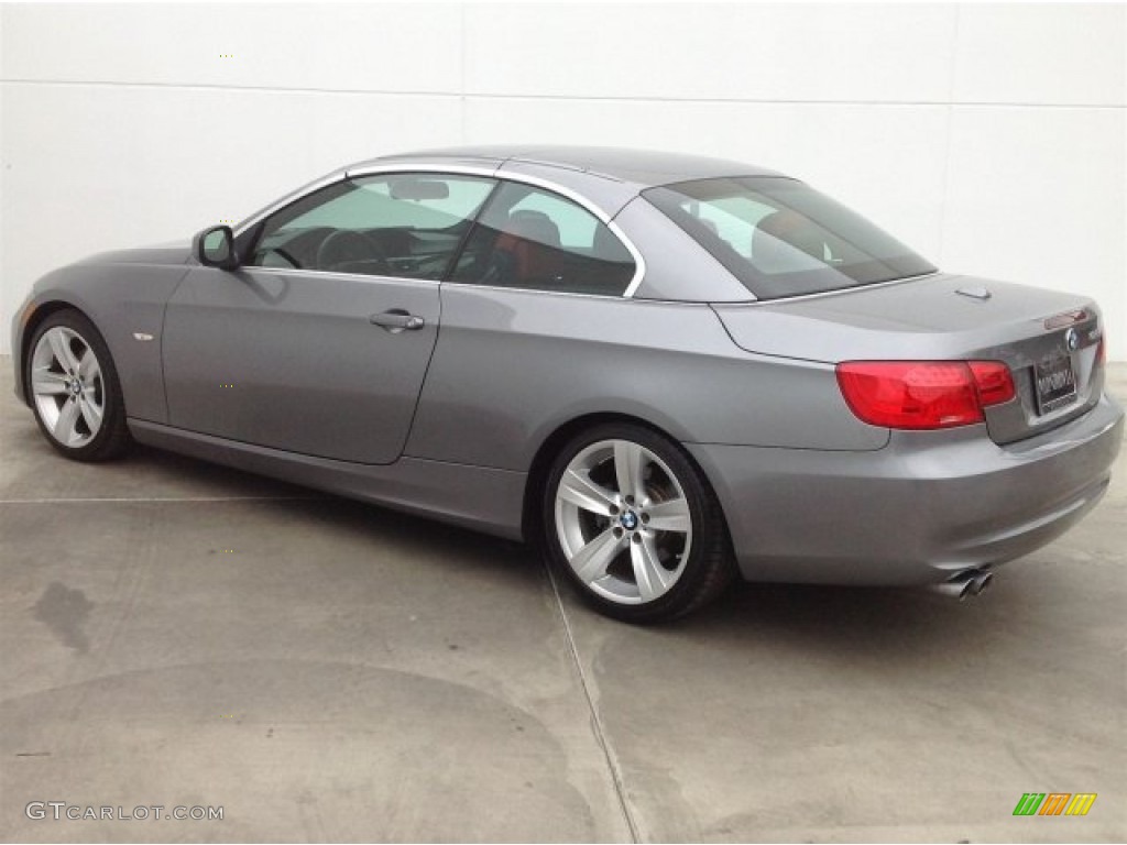 2011 3 Series 328i Convertible - Space Gray Metallic / Coral Red/Black Dakota Leather photo #5