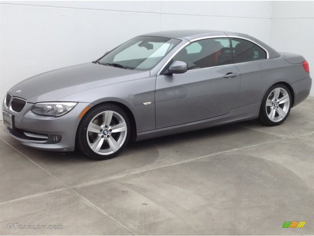 2011 3 Series 328i Convertible - Space Gray Metallic / Coral Red/Black Dakota Leather photo #8