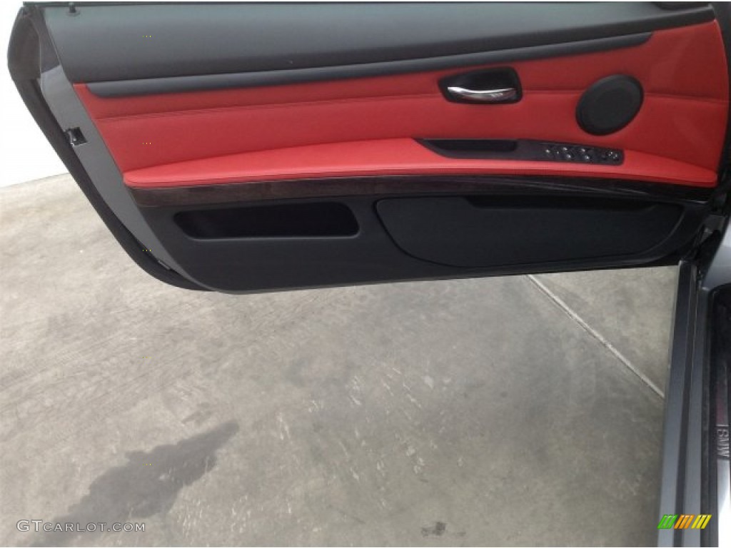 2011 3 Series 328i Convertible - Space Gray Metallic / Coral Red/Black Dakota Leather photo #18