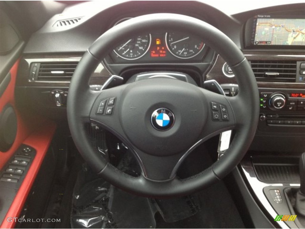 2011 3 Series 328i Convertible - Space Gray Metallic / Coral Red/Black Dakota Leather photo #25