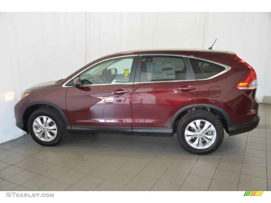 2014 CR-V EX - Basque Red Pearl II / Gray photo #8