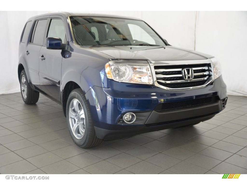 2014 Pilot EX - Obsidian Blue Pearl / Gray photo #1