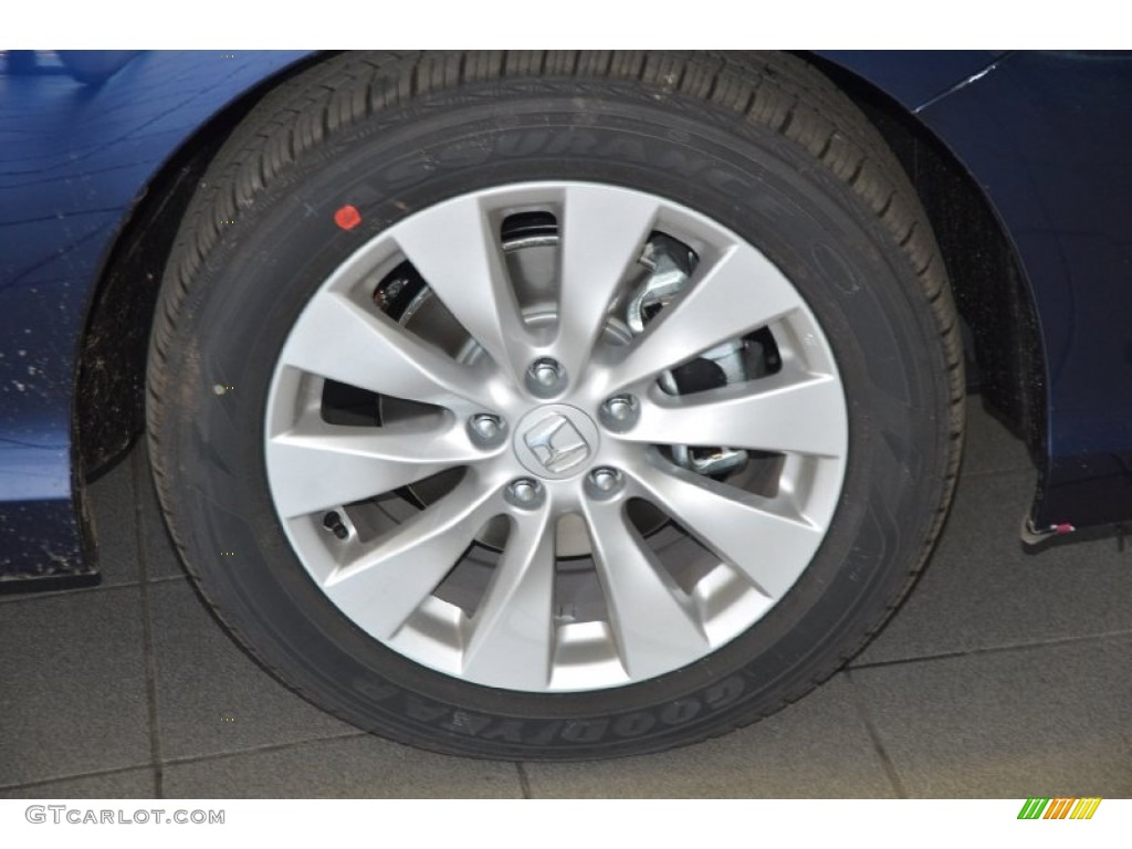 2014 Accord EX-L Sedan - Obsidian Blue Pearl / Gray photo #3
