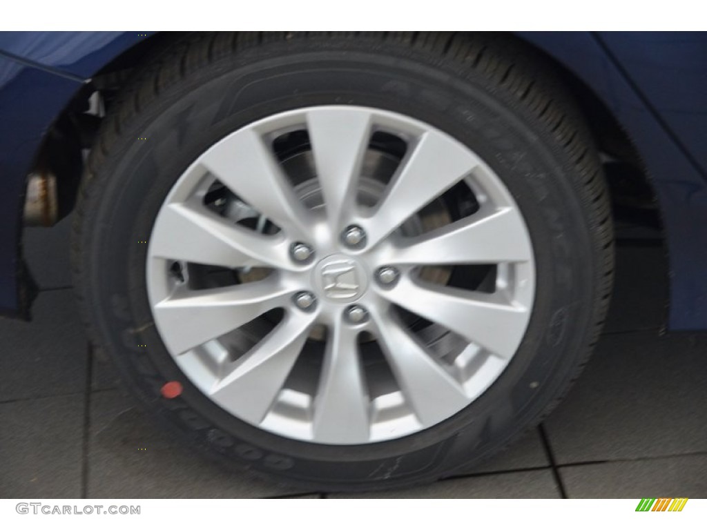 2014 Accord EX-L Sedan - Obsidian Blue Pearl / Gray photo #4