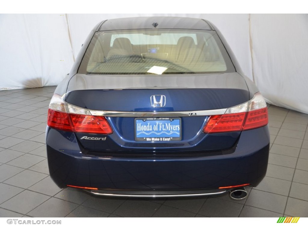 2014 Accord EX-L Sedan - Obsidian Blue Pearl / Gray photo #7