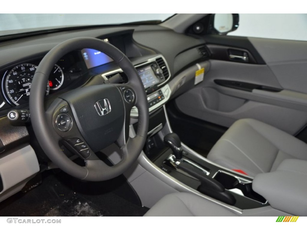 2014 Accord EX-L Sedan - Obsidian Blue Pearl / Gray photo #10