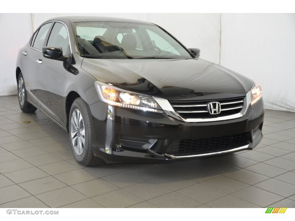 2014 Accord LX Sedan - Crystal Black Pearl / Black photo #1