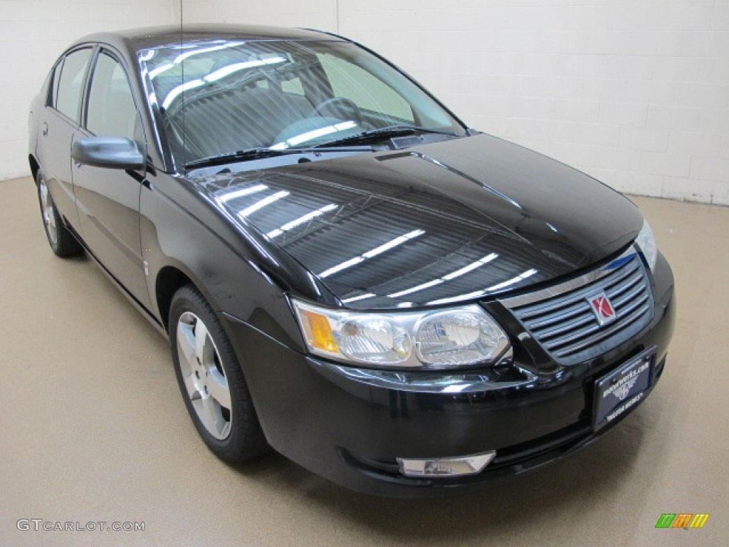 2006 ION 3 Sedan - Black Onyx / Gray photo #1