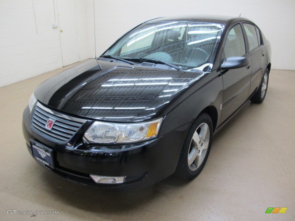 2006 ION 3 Sedan - Black Onyx / Gray photo #4