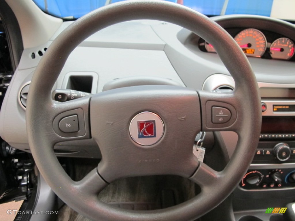 2006 Saturn ION 3 Sedan Gray Steering Wheel Photo #92787574
