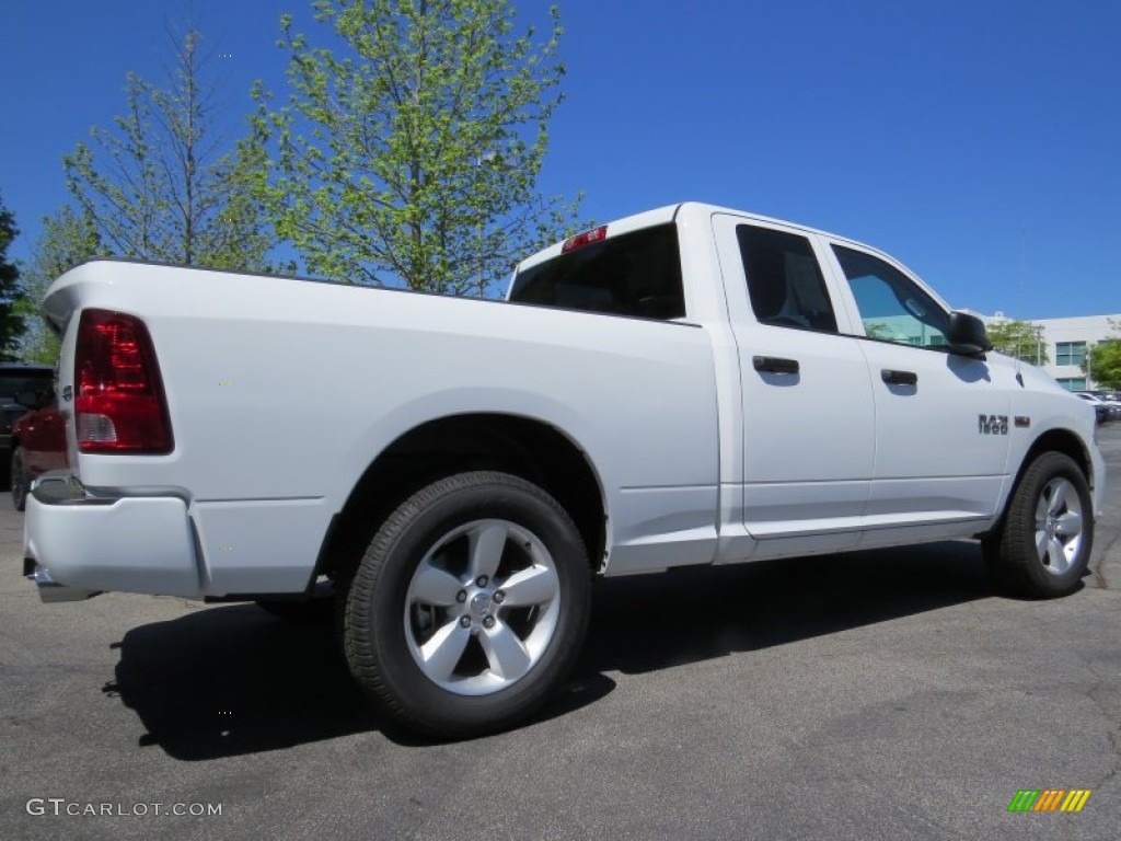 2014 1500 Express Quad Cab 4x4 - Bright White / Black/Diesel Gray photo #3