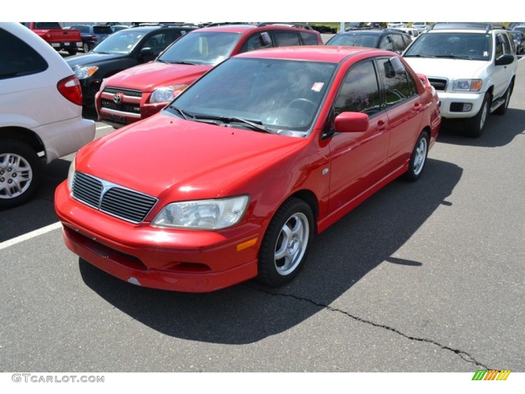 Phoenix Red 2003 Mitsubishi Lancer OZ Rally Exterior Photo #92789889