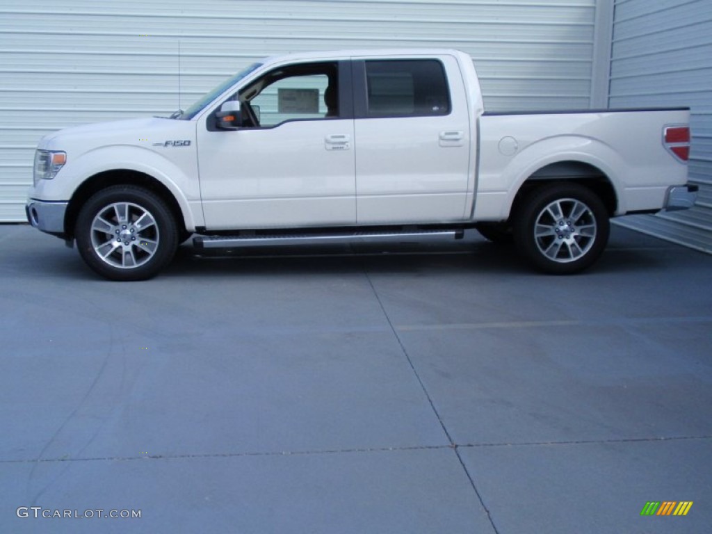 2014 F150 Lariat SuperCrew - White Platinum / Pale Adobe photo #6