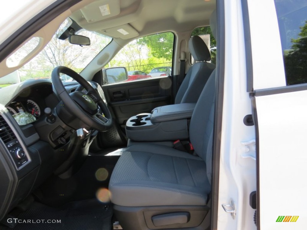 2014 1500 Express Quad Cab 4x4 - Bright White / Black/Diesel Gray photo #7