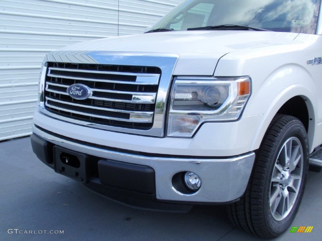 2014 F150 Lariat SuperCrew - White Platinum / Pale Adobe photo #11