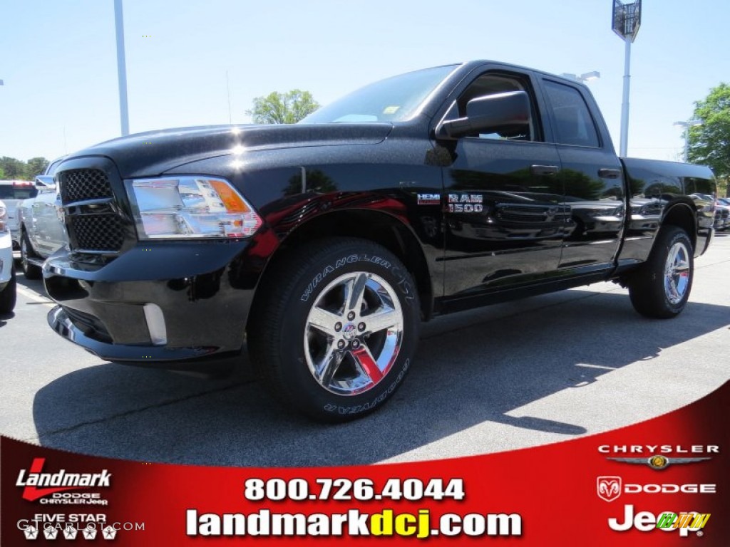 2014 1500 Express Quad Cab - Black / Black/Diesel Gray photo #1