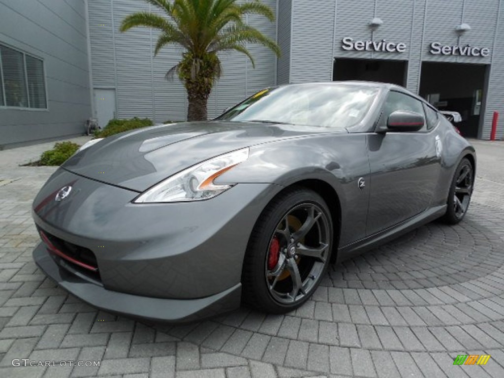 2014 370Z NISMO Coupe - Gun Metallic / NISMO Black/Red photo #1