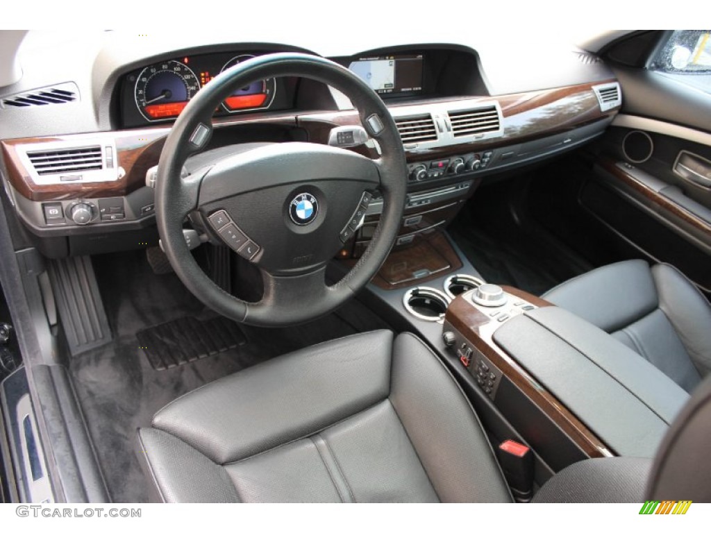 Black/Black Interior 2006 BMW 7 Series 750i Sedan Photo #92794383