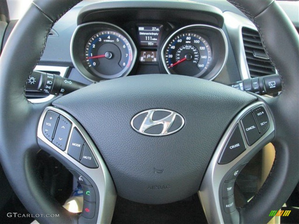 2014 Elantra GT - Shimmering Silver / Black photo #21