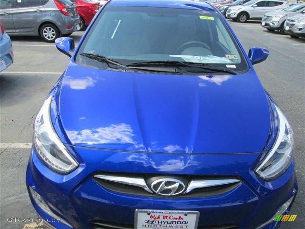 2014 Accent GLS 4 Door - Marathon Blue / Gray photo #2