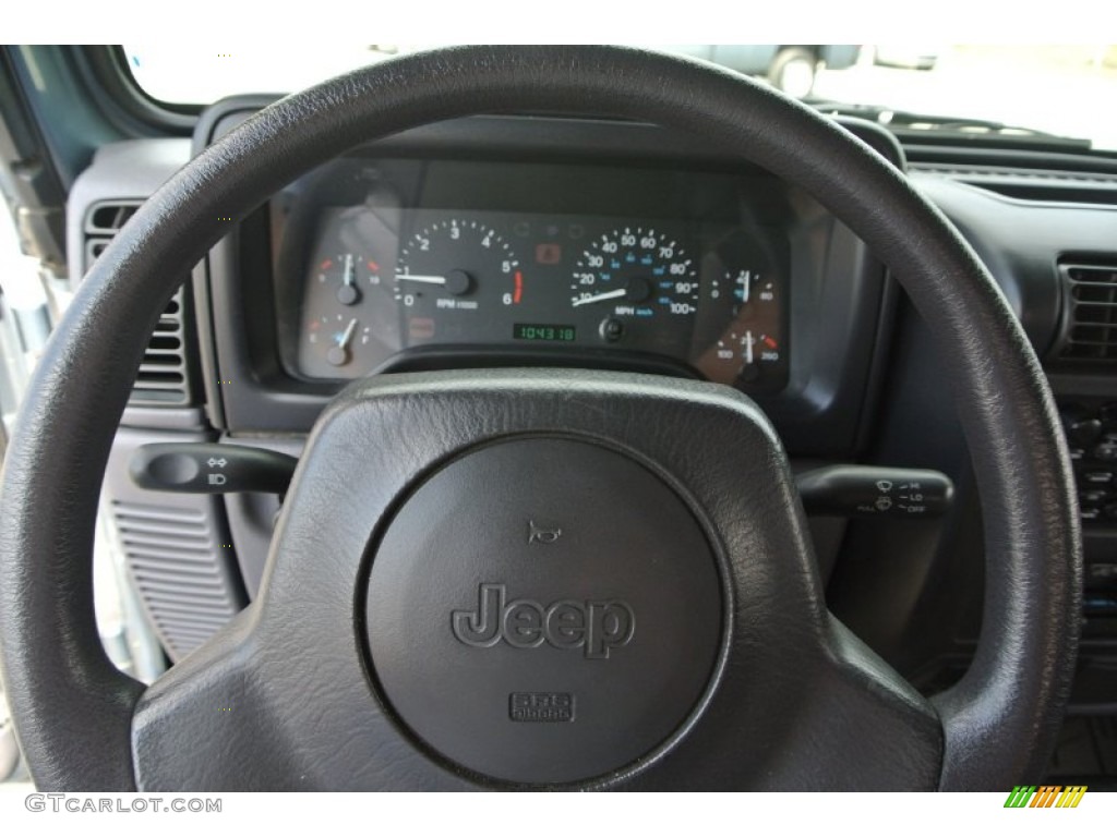 1997 Jeep Wrangler SE 4x4 Gray Steering Wheel Photo #92794743
