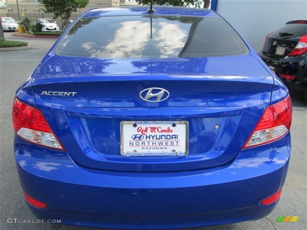 2014 Accent GLS 4 Door - Marathon Blue / Gray photo #5