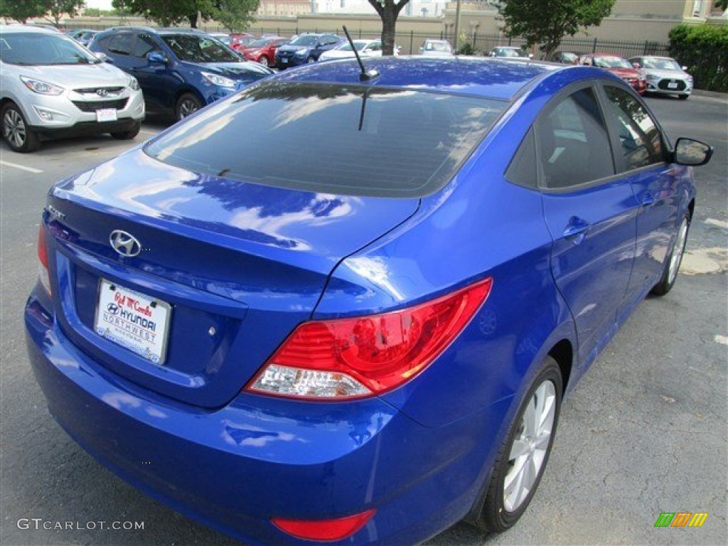2014 Accent GLS 4 Door - Marathon Blue / Gray photo #7