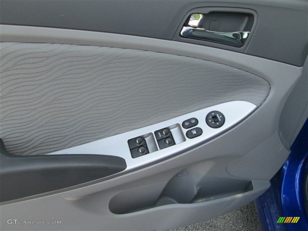 2014 Accent GLS 4 Door - Marathon Blue / Gray photo #12