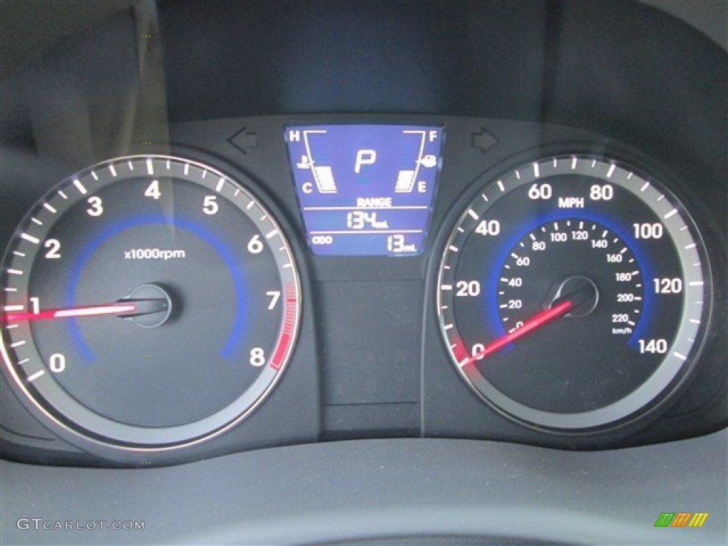 2014 Accent GLS 4 Door - Marathon Blue / Gray photo #16