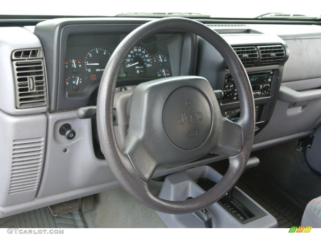 1997 Jeep Wrangler SE 4x4 Gray Steering Wheel Photo #92795022