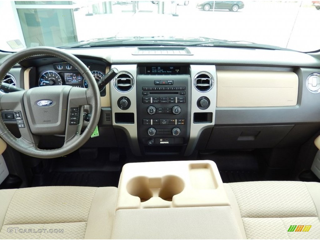 2012 Ford F150 XLT SuperCrew Pale Adobe Dashboard Photo #92798061