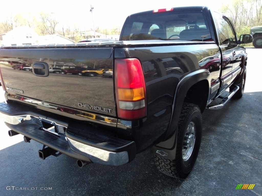 2000 Silverado 2500 LS Extended Cab 4x4 - Onyx Black / Medium Gray photo #19